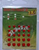 Strike Pro Power Dots свинцовые наклейки для воблеров и джеркбейтов красные размер MT от 0,14 до 0,32 гр 25 шт - Интернет-магазин товаров для рыбалки «Академiя Рыбалки»