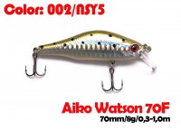 Воблер Aiko WATSON 70F цвет 002 - Интернет-магазин товаров для рыбалки «Академiя Рыбалки»