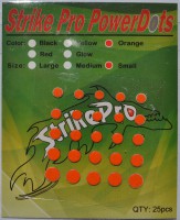Strike Pro Power Dots свинцовые наклейки для воблеров оранжевые размер S от 0,04 до 0,11 гр 25 шт - Интернет-магазин товаров для рыбалки «Академiя Рыбалки»